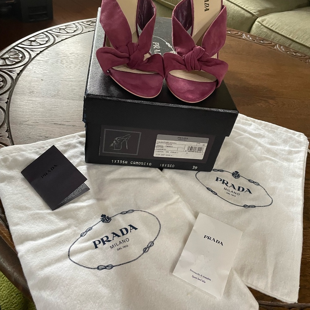 Prada Women's Purple Bow Heels